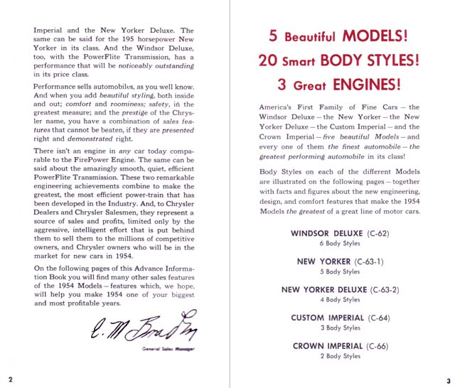 1954 Chrysler Salesbook Page 2